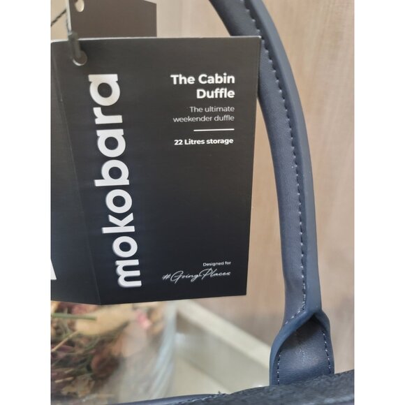 Mokobara The Cabin Duffle Work Bag Leather Water Resistant 15" Laptop Blue New - Picture 5 of 15